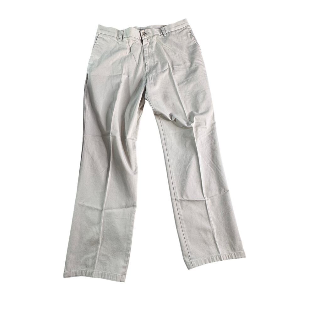 Dockers Classic Fit Khaki Flat Front Pants Men’s 36 Beige Stretch Chino
